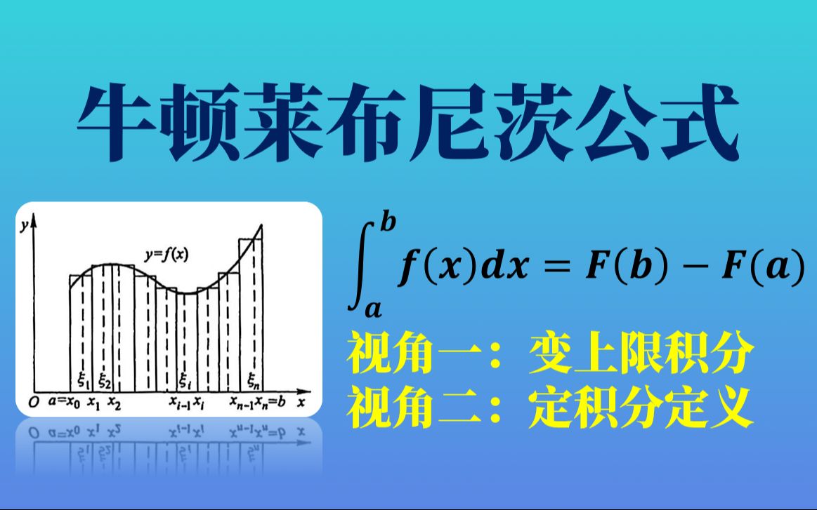 【高等数学】牛顿莱布尼茨公式的两个证明视角哔哩哔哩bilibili