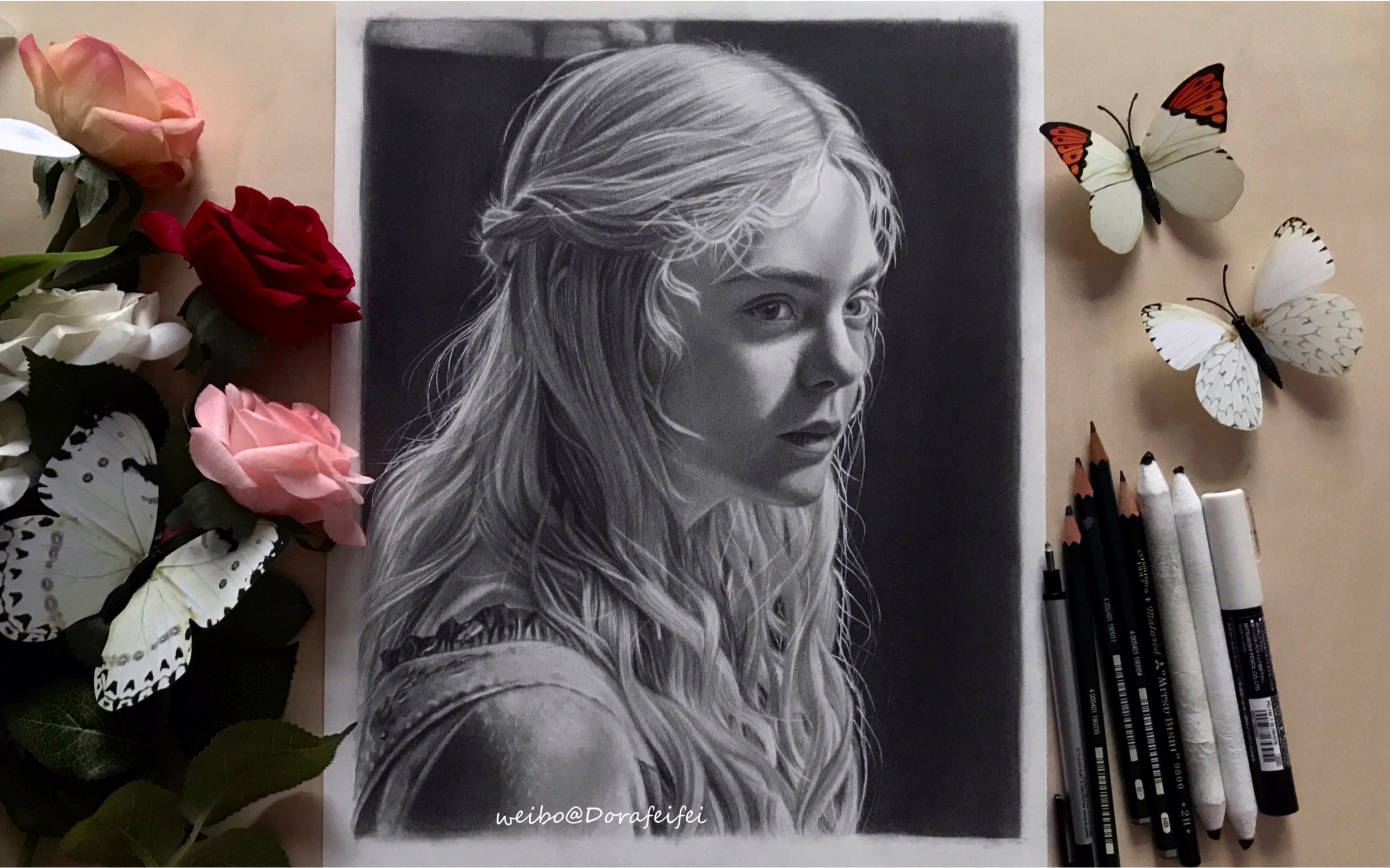 【素描手绘】《沉睡魔咒》爱洛公主手绘_哔哩哔哩 (゜-゜)つロ 干杯