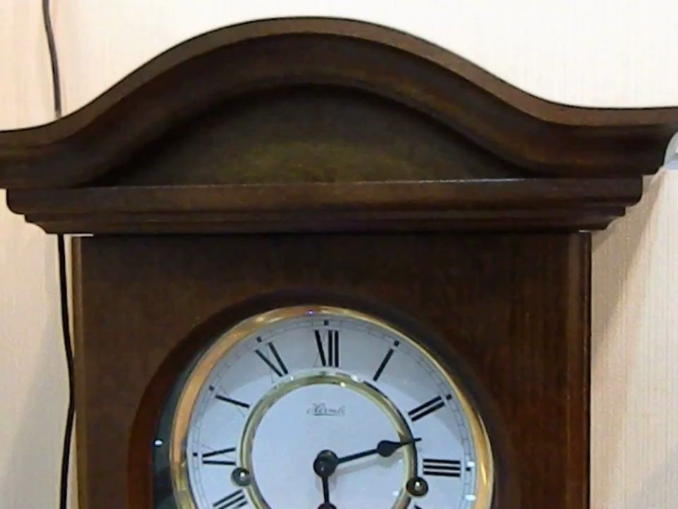 维修德国赫姆勒挂钟 发条损坏的德国赫姆勒五音机械挂钟修理好了