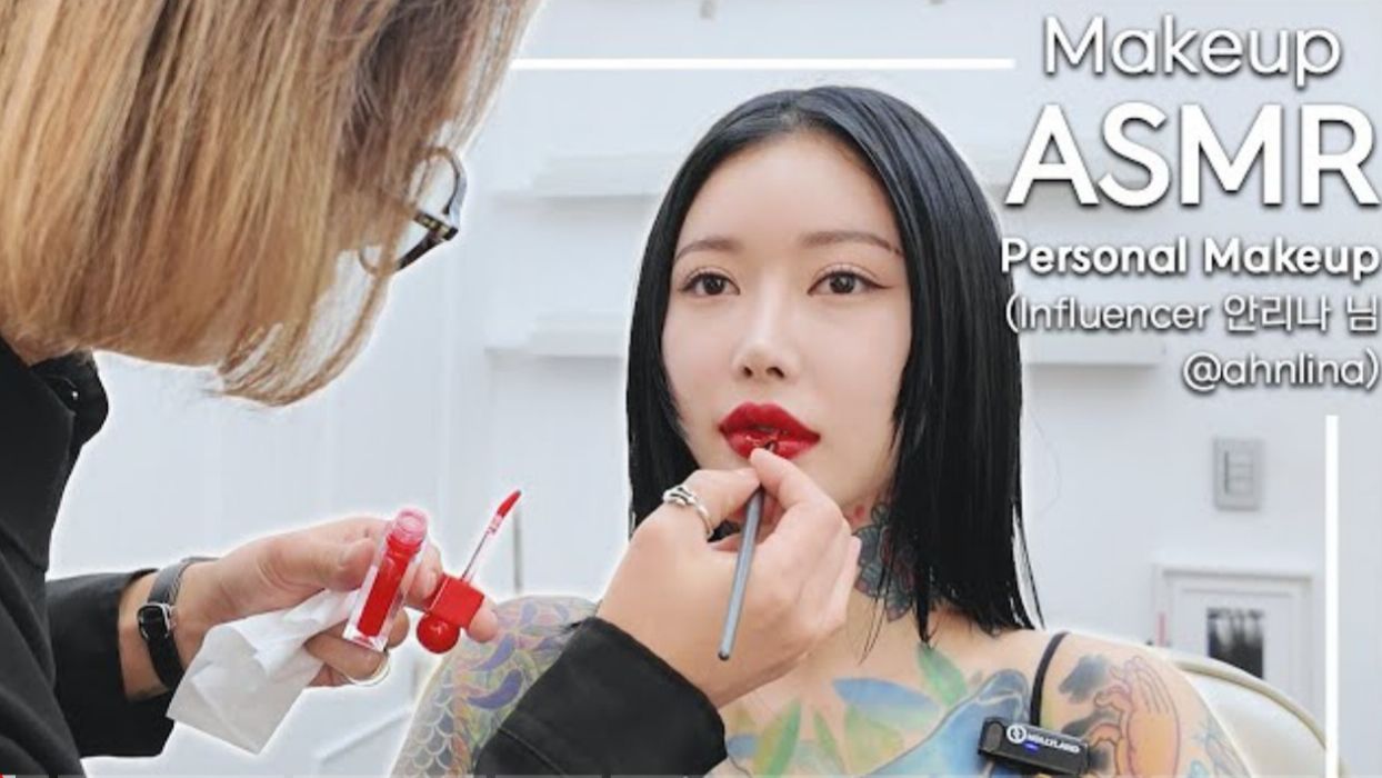 【鏡式 tv】armr韩国化妆 (红唇化妆 feat. tattooist