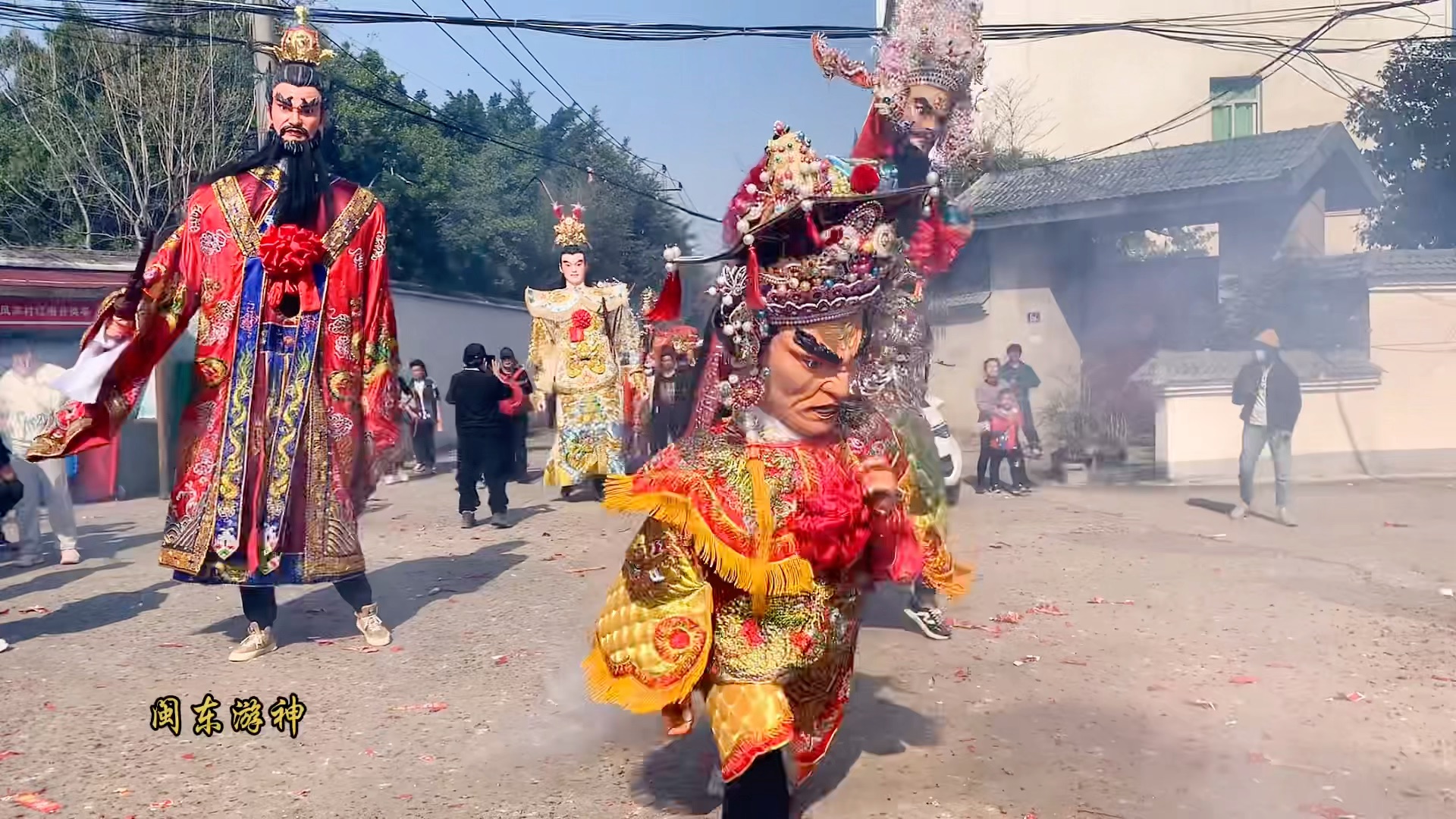 福建非遗 血虎大将军给张天师 赵元帅牵马探路开路禀告#福建游神