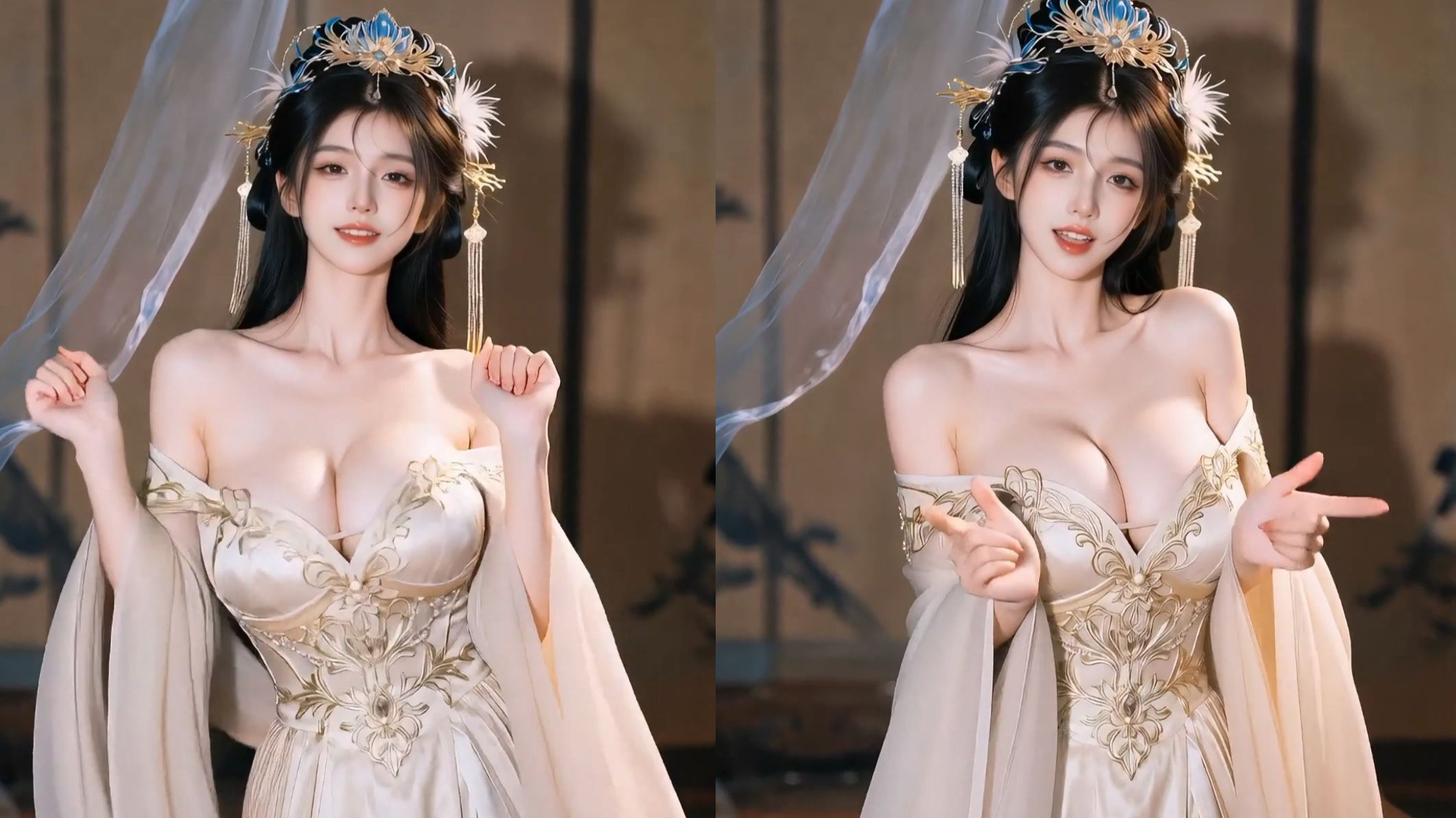 【AI跳舞】古风美女跳舞，又软又弹