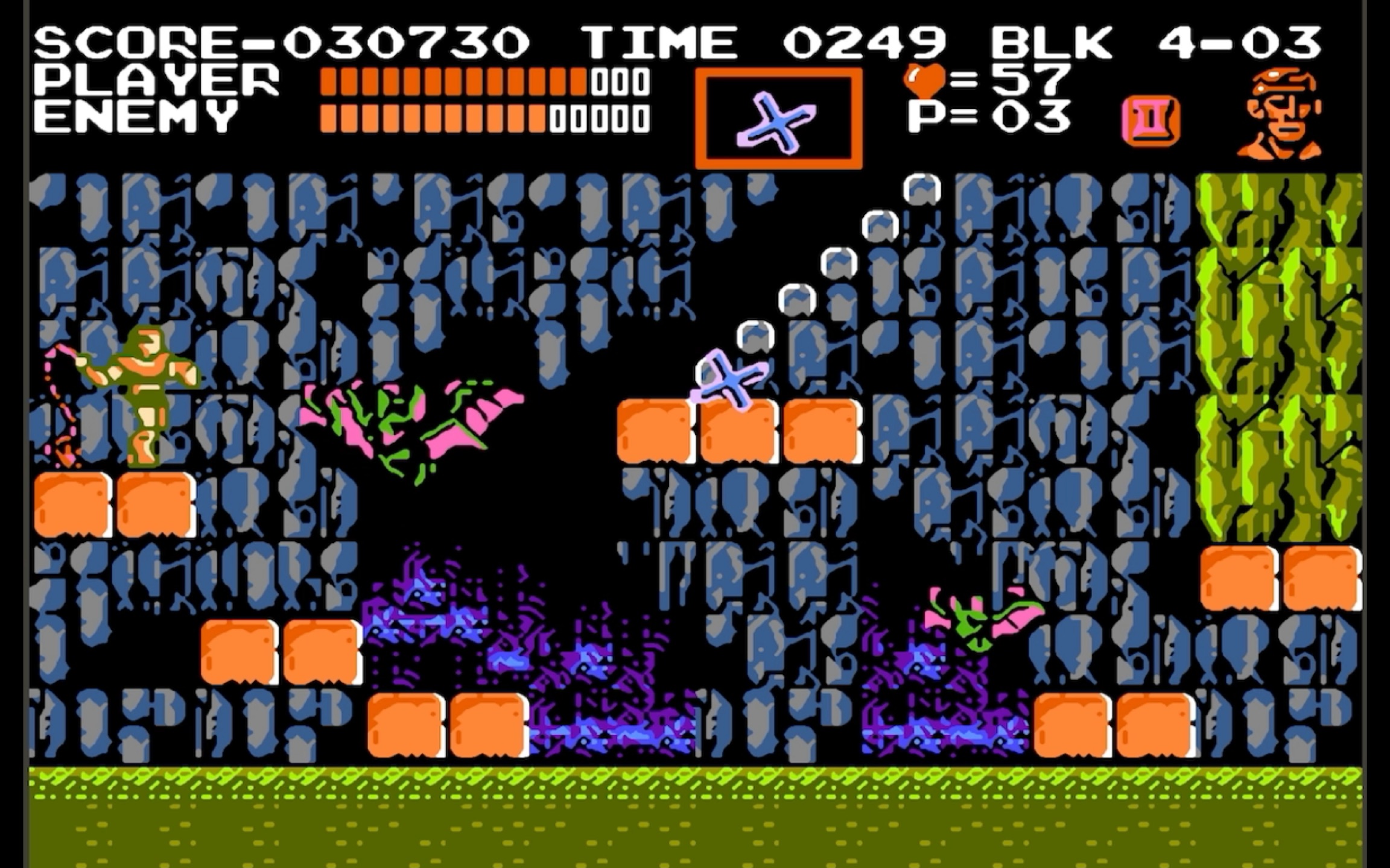 fc恶魔城3,分支路线,上来就有蛤蟆亲我,赶紧逃!