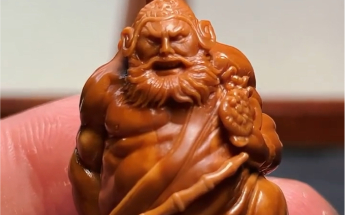 中国非物质文化遗产 #非遗核雕 #盘串 山鬼新款赵公明