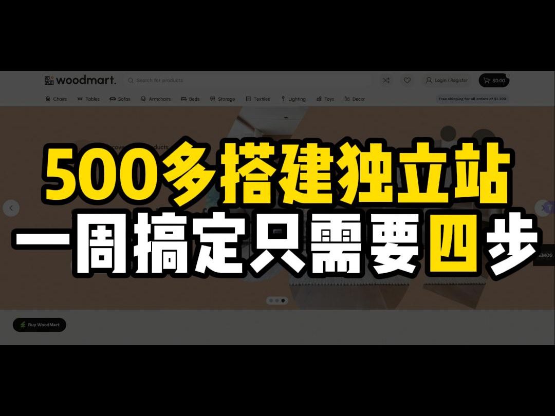 500多搭建独立站,一周搞定只需要4步哔哩哔哩bilibili