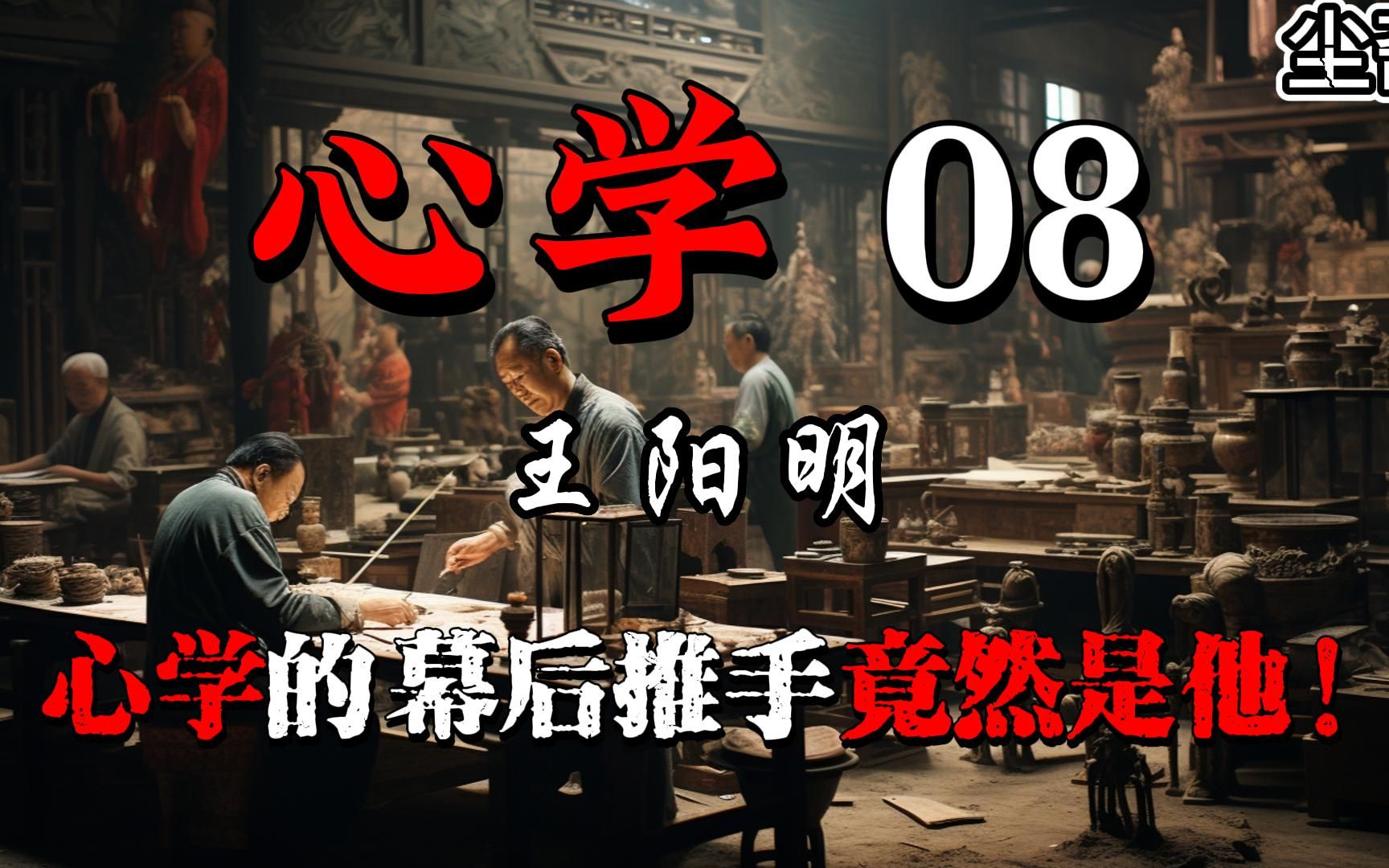 【08】王阳明心学:王阳明创立心学的幕后推手竟然是他!【尘斋】哔哩哔哩bilibili