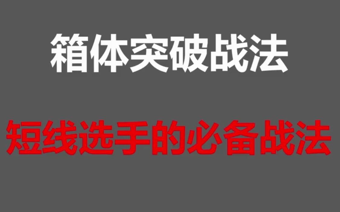 [图]从5万到500的交易体系之箱体突破法，策略分享，短线建议做这一种形态，做到稳定小亏大赚就成功了