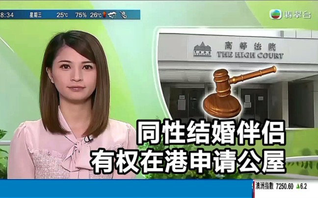 【TVB翡翠台】香港资讯:高院指同性结婚伴侣有权在港申请公屋哔哩哔哩bilibili