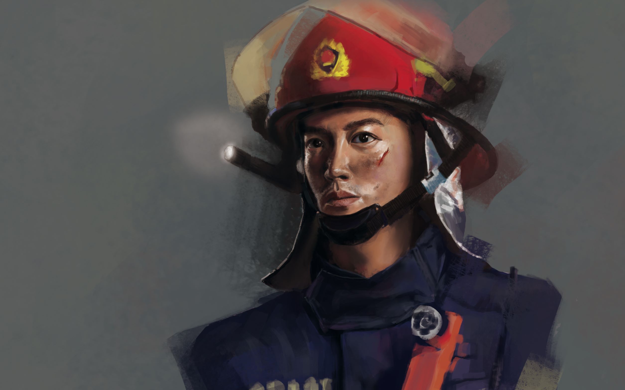 烈火英雄-致敬消防员战士!板绘绘画过程_哔哩哔哩_bilibili