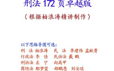 [图]2024年法考柏浪涛刑法思维导图172页超详细版法考笔记框架图资料