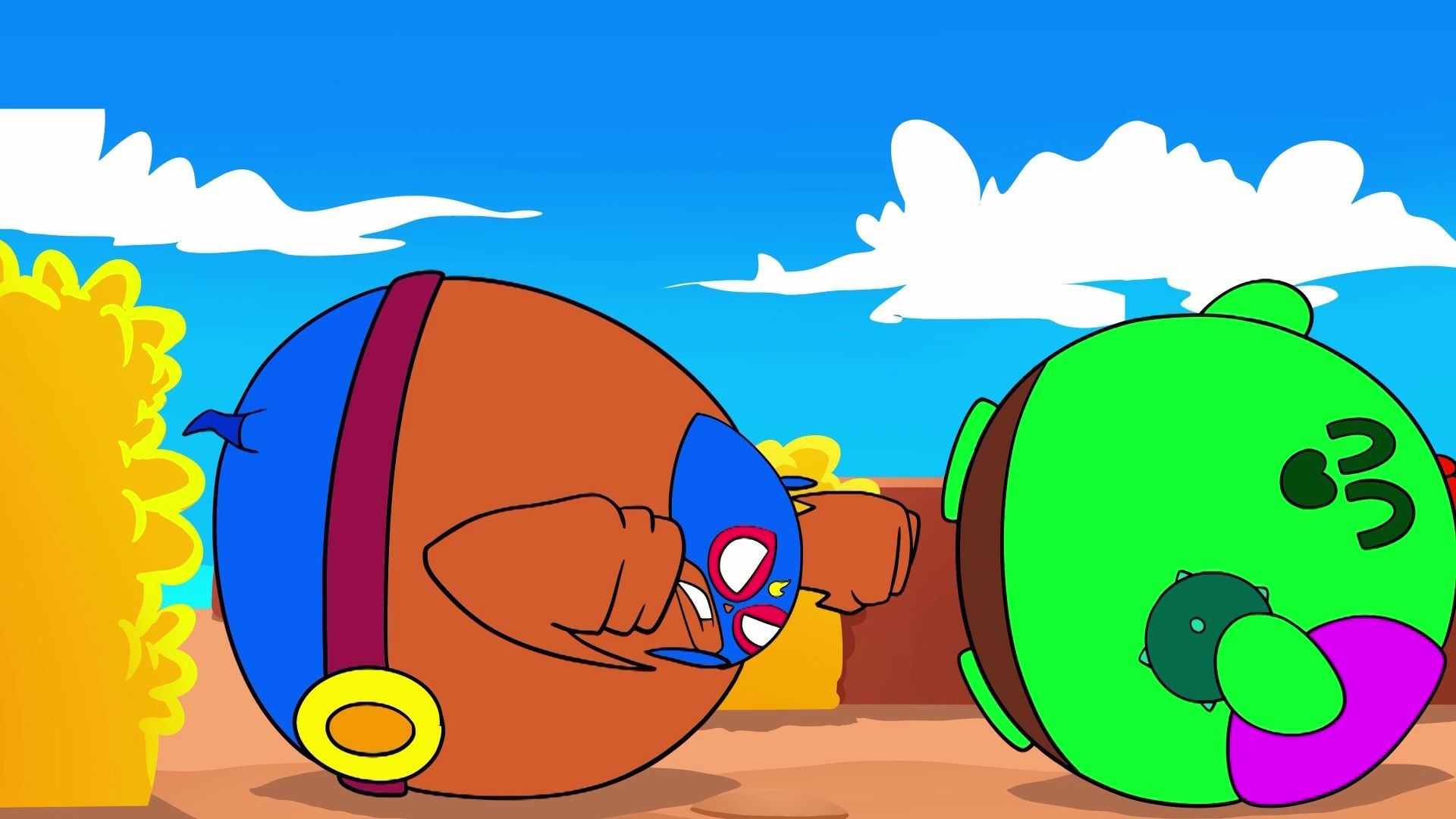 荒野乱斗搞笑视频如果所有英雄都胖成球了