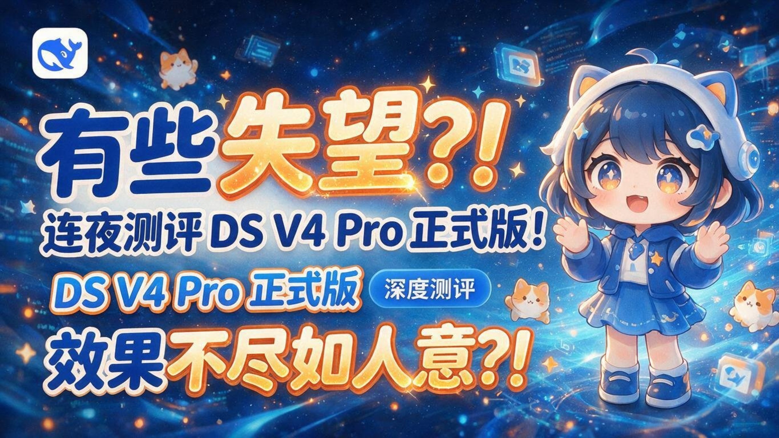 有些失望？！连夜测评DS V4 Pro正式版！效果不尽如人意?!