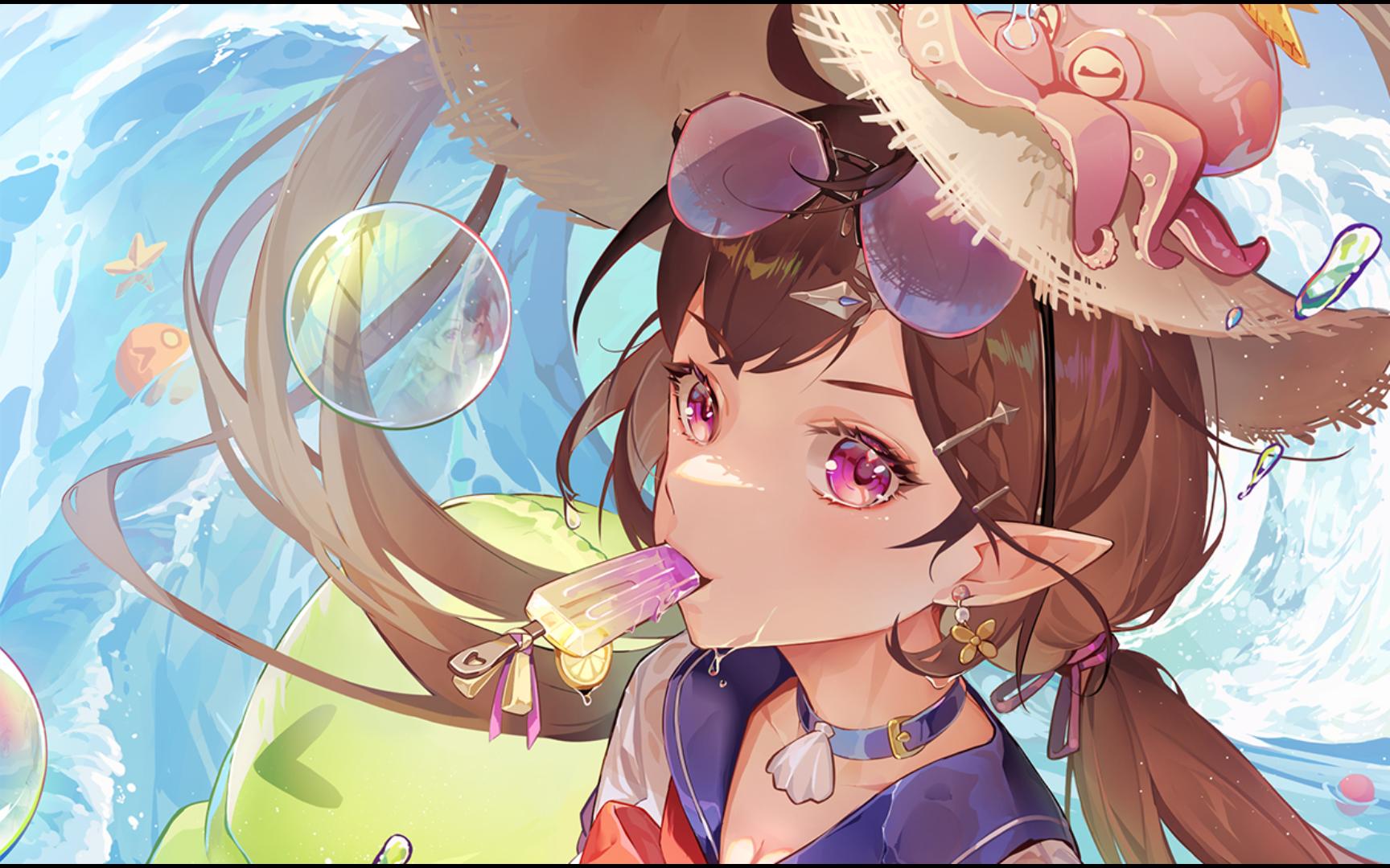 花花haya清凉夏日装扮表情一览