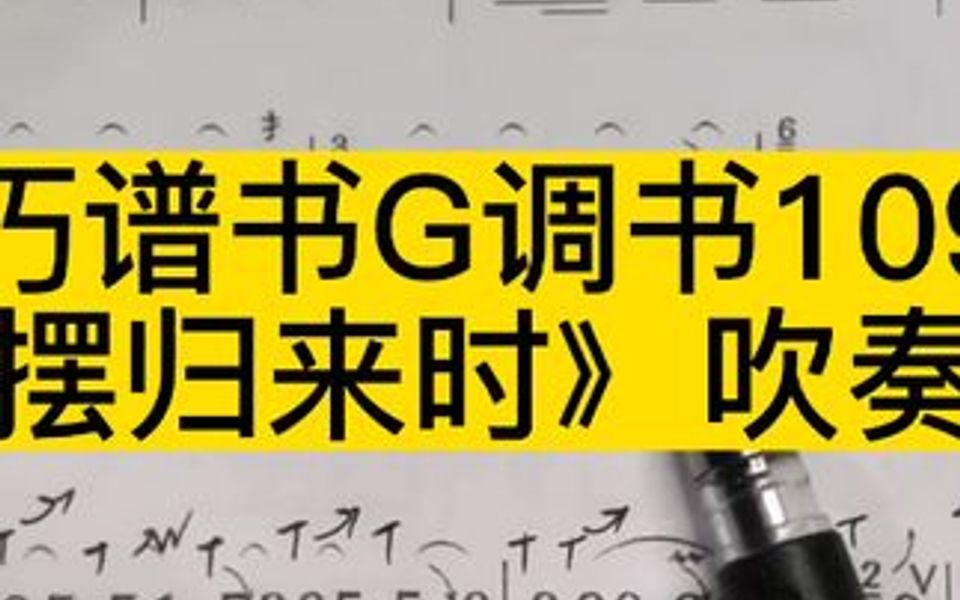 [图]技巧谱书G调书109页《赶摆归来时》吹奏示范