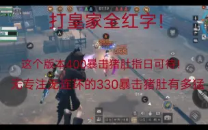 Download Video: 暴击流步枪兵yyds-无专注无连环330暴击猪肚特训实战！