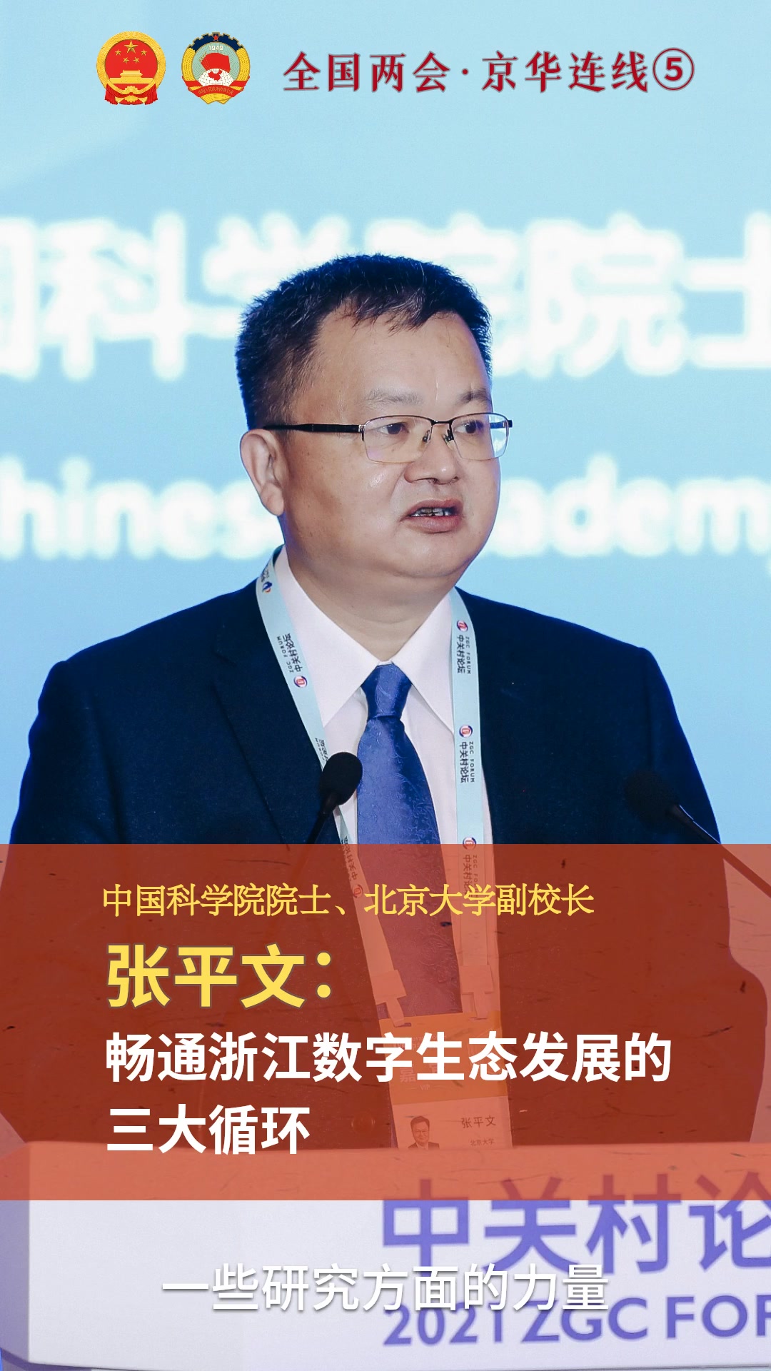 全国两会·京华连线丨张平文:畅通浙江数字生态发展的三大循环