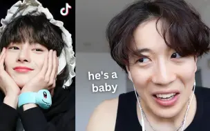 Download Video: 【梁精寅 reaction】外国耳光小哥Ben Kim第一次看忙内TikTok，宝宝面包确信