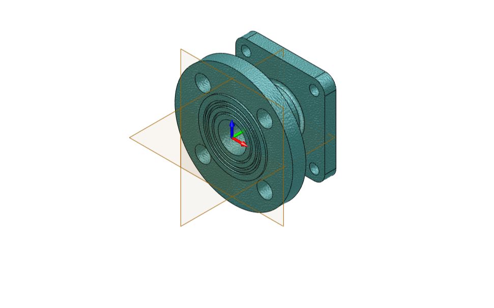 中望3d 法兰连接球阀 阀盖建模
