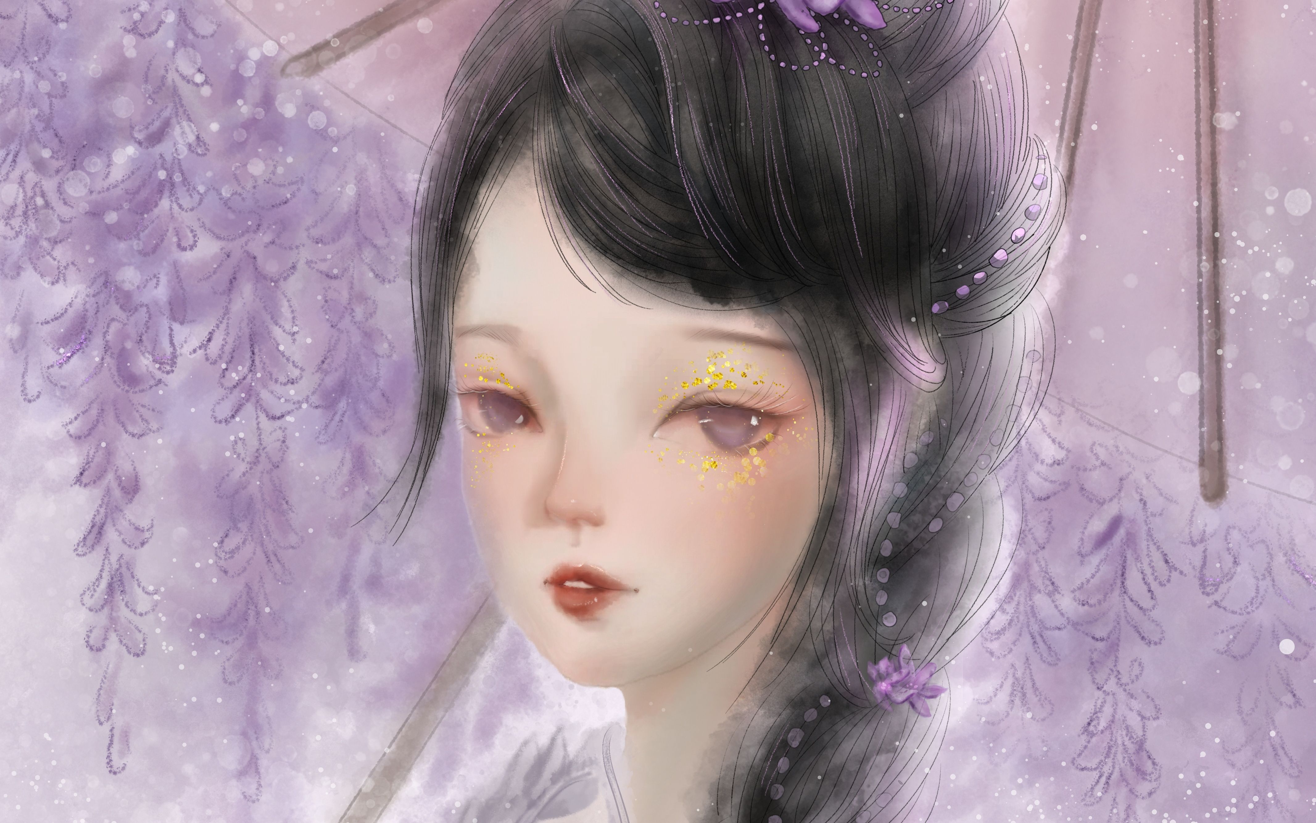 天香,晚晴套,同人绘画过程(吐槽painter笔刷资源太少了)