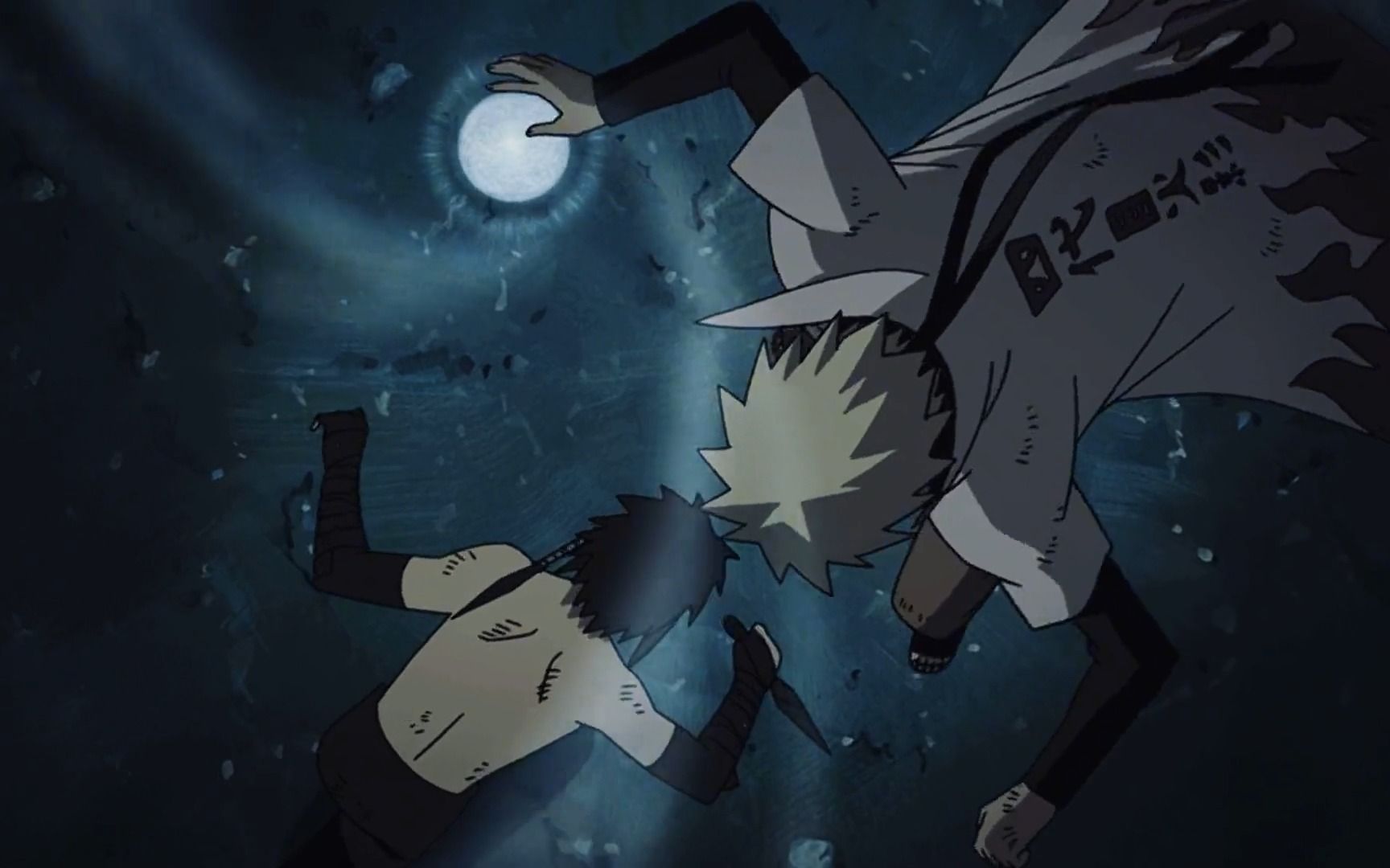 鸣人与面麻的对决 火影忍者