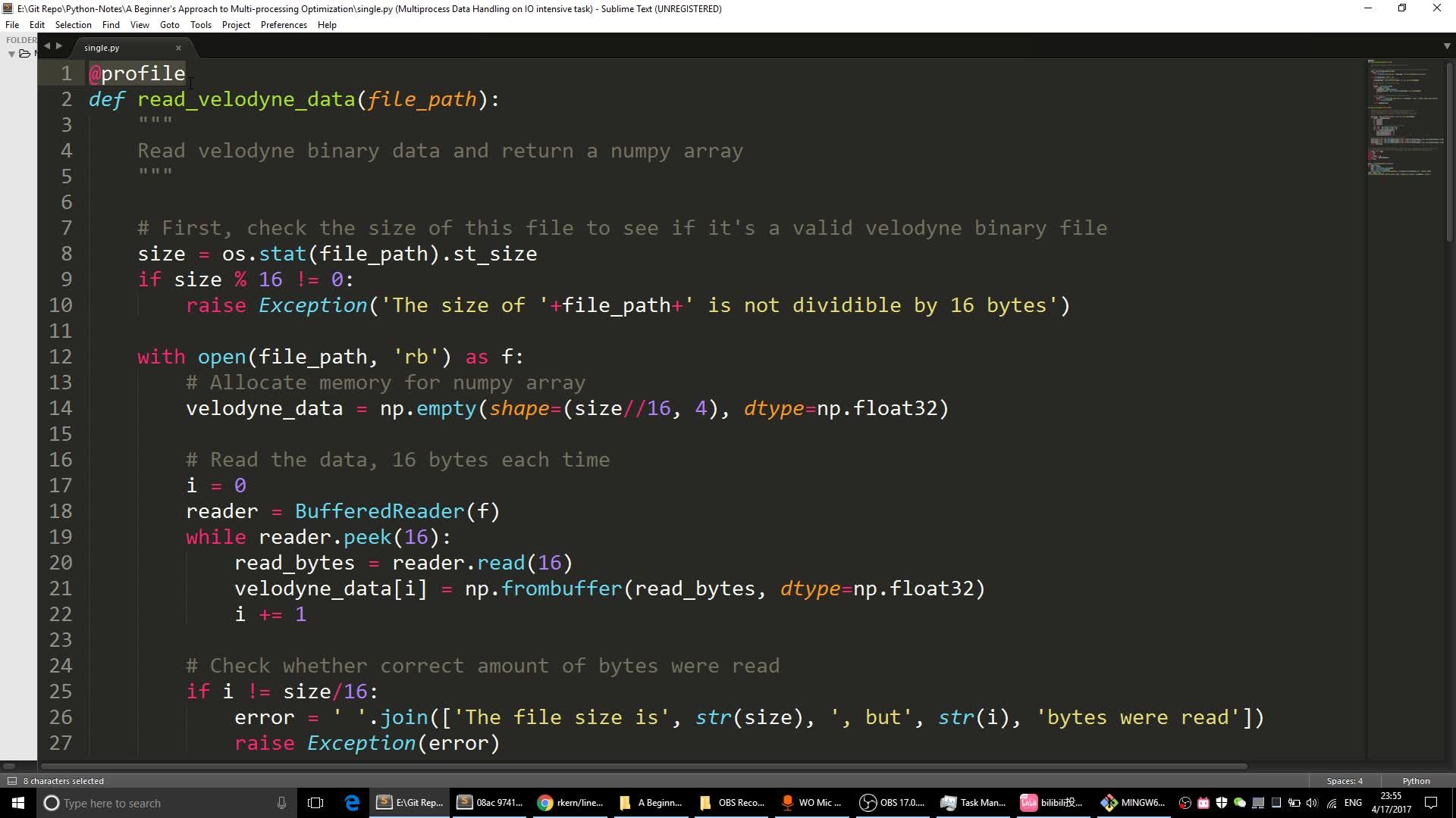 一个小白的 Python 多进程优化套路 2:Line Profiler_哔哩哔哩_bilibili