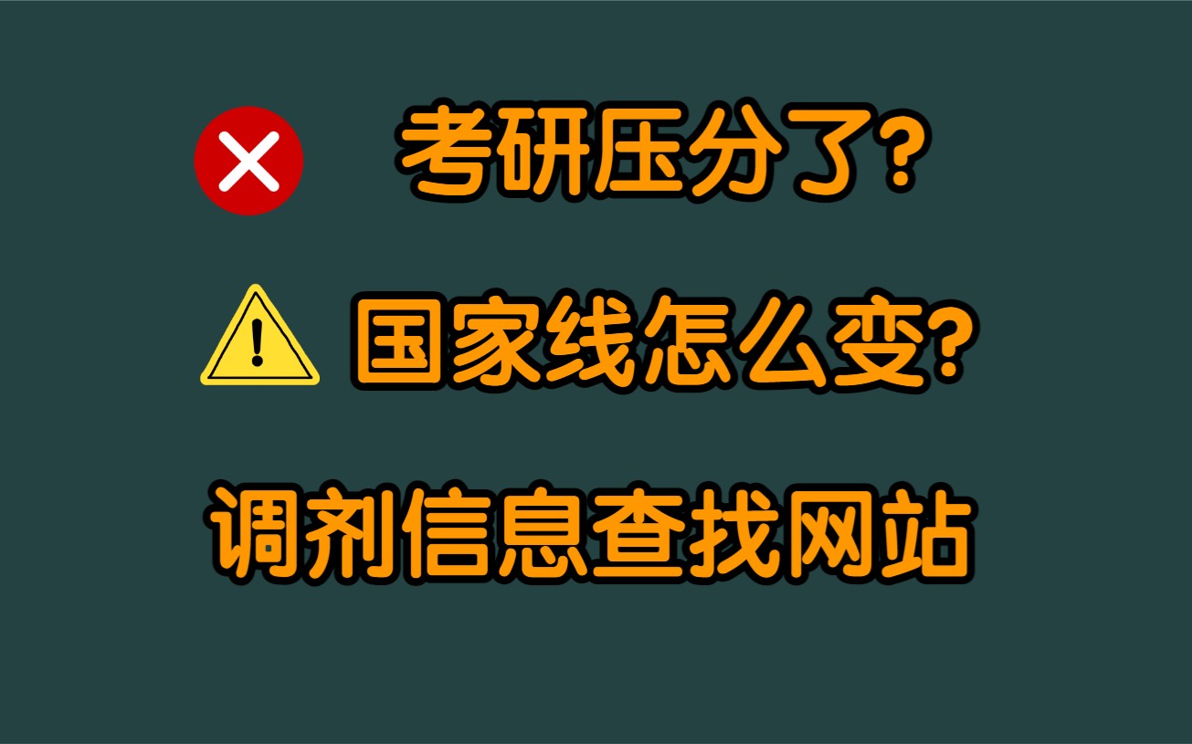 考研成绩被压分;国家线怎么变,会不会下降;调剂信息查找网站哔哩哔哩bilibili