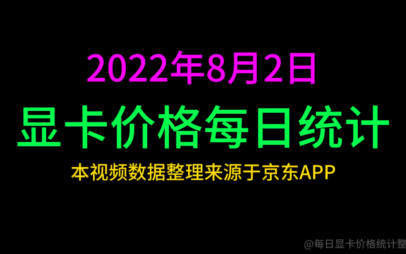 2022年8月2日最新显卡价格统计,N卡整体价格不稳定有涨有跌,3080跌破5000元以下,A卡6800 6800xt均下跌哔哩哔哩bilibili