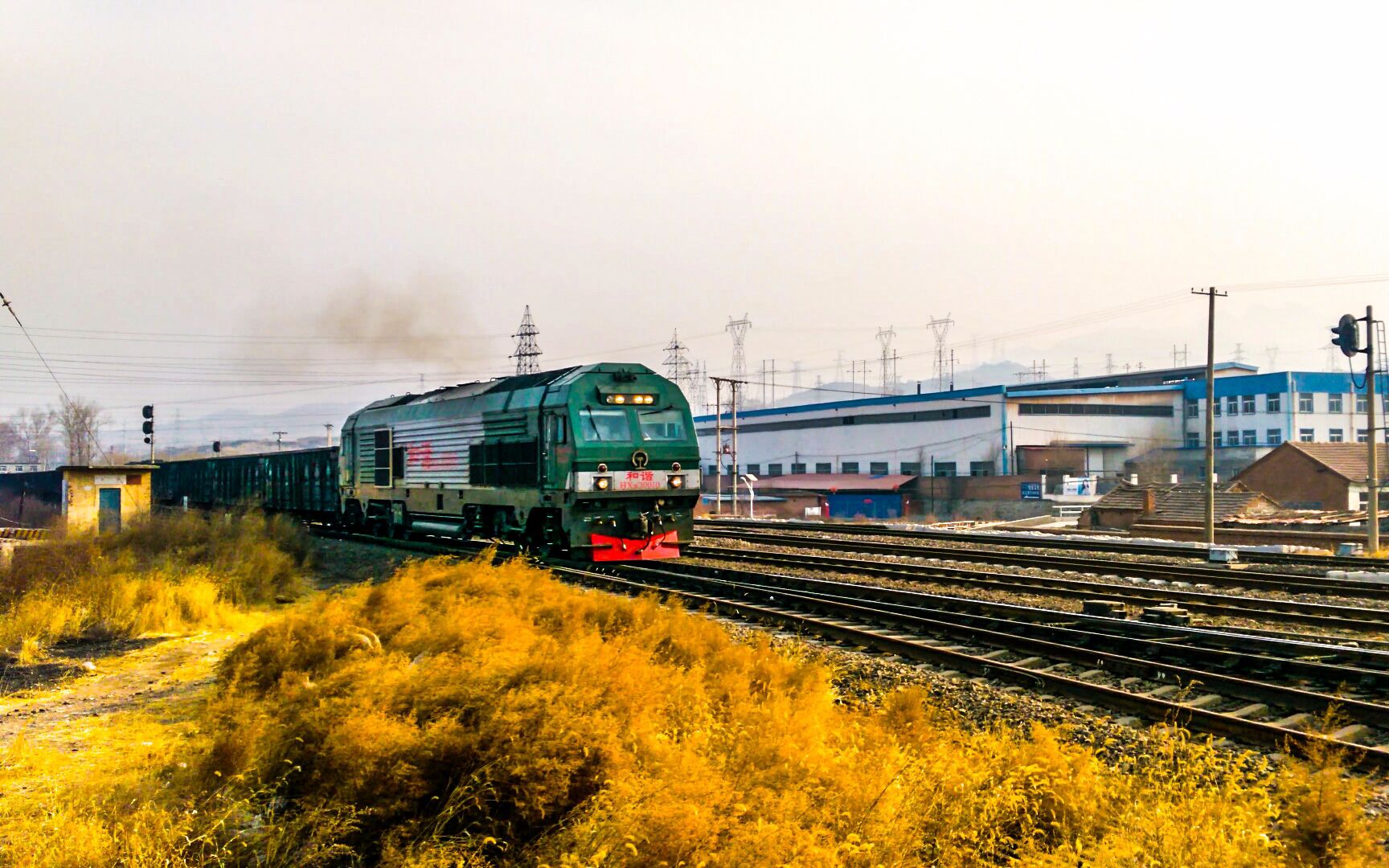 沈局辽段hxn3-0010牵引货列由通辽方向进入隆化站_哔哩哔哩 (゜-゜)つ
