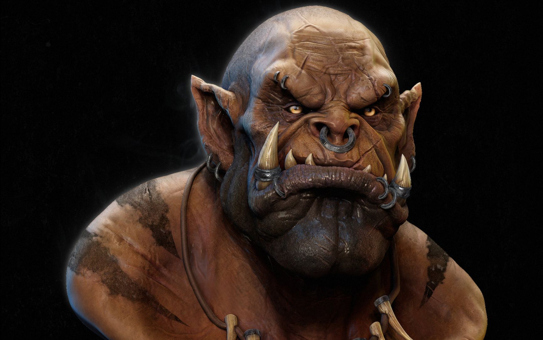 zbrush游戏角色雕模—兽人头部雕模详细讲解!