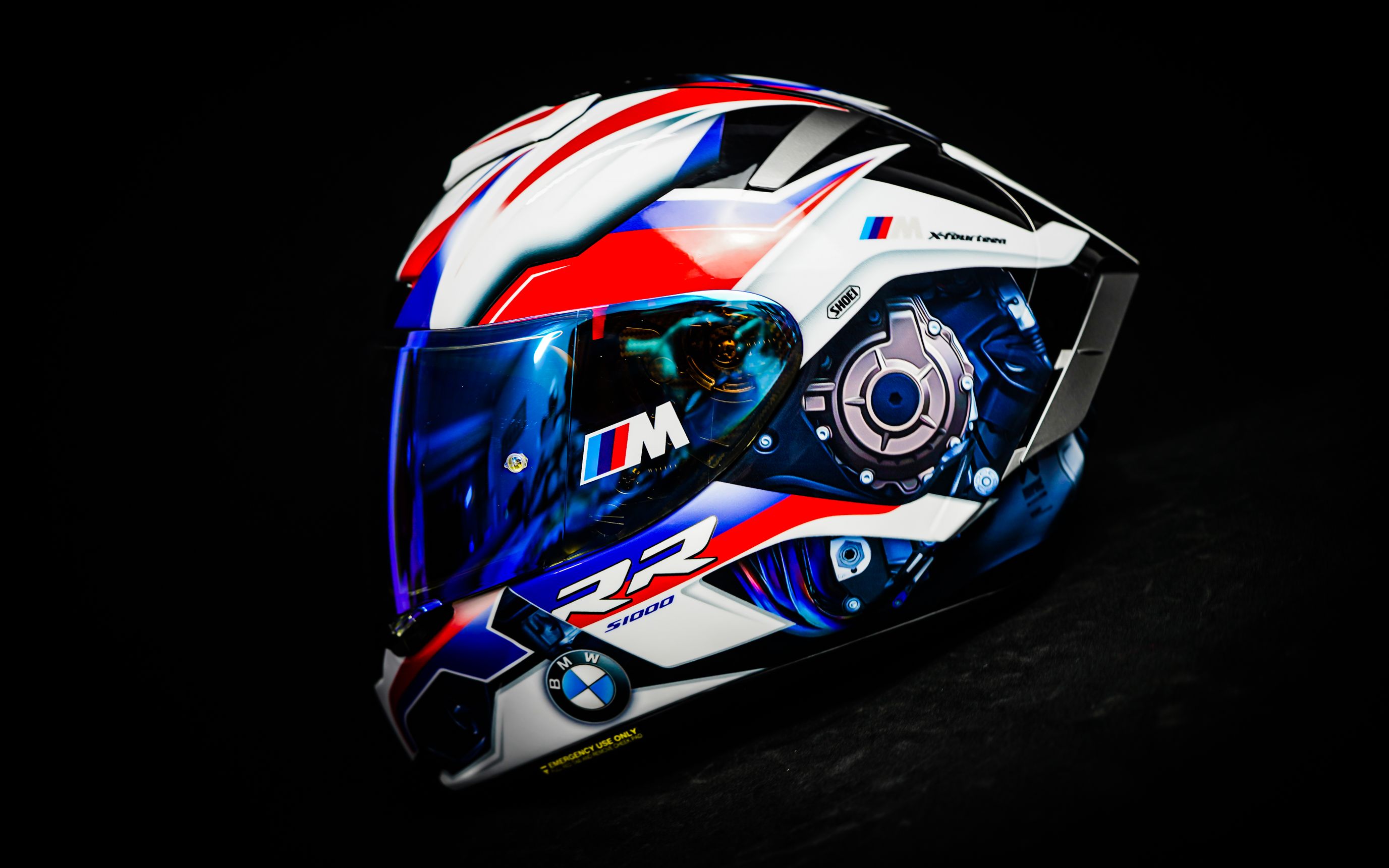 头盔涂装|shoei x14 宝马s1000rr联名贴膜 3m180mc tpu_哔哩哔哩_bili