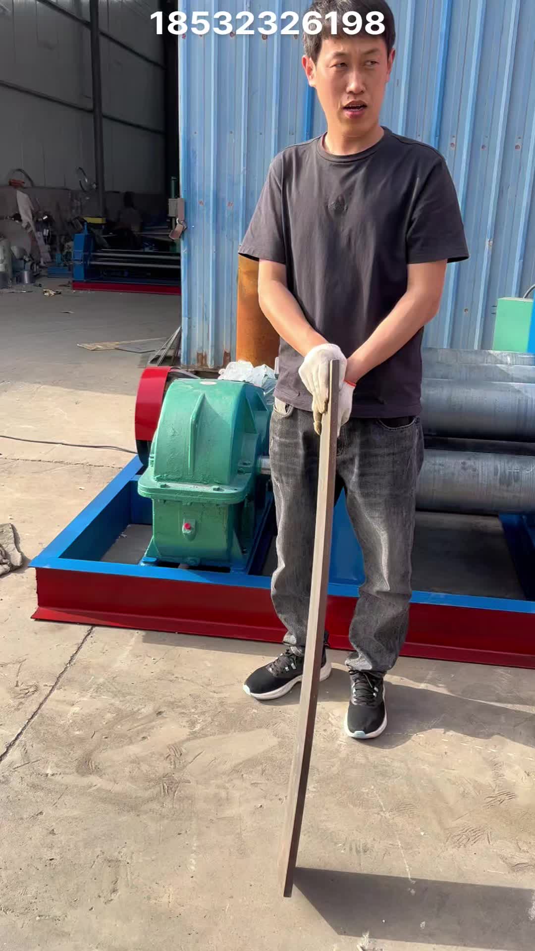 2070151米七轴钢板校平机现场测试效果演示