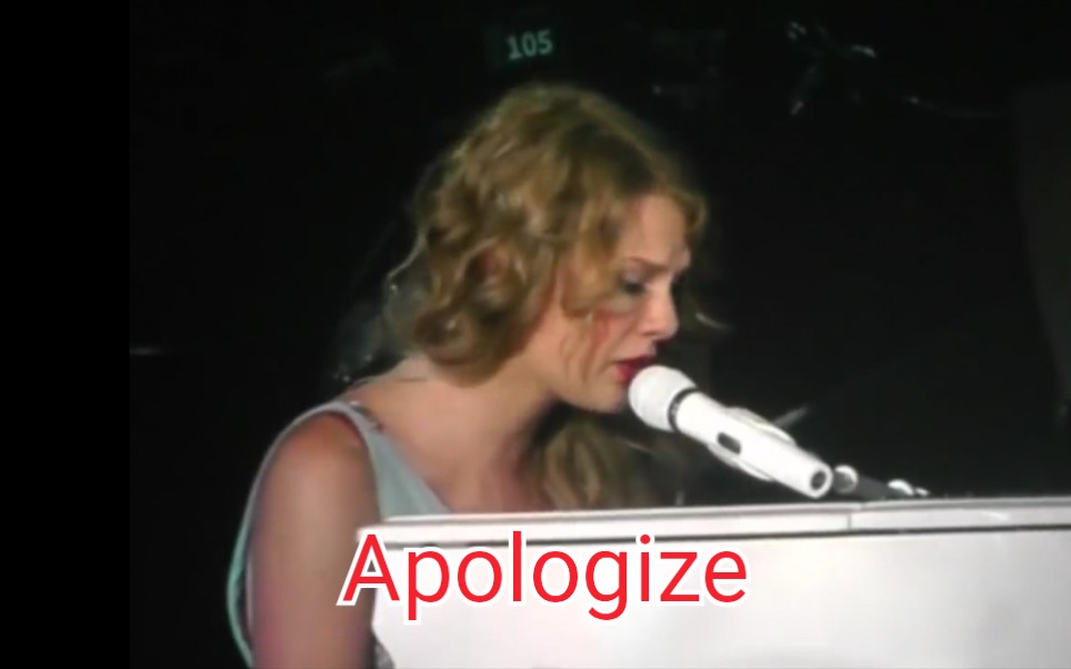 [图]【Taylor】听霉霉唱Apologize 回到腊月不说道歉 有屁巡演经典场面！