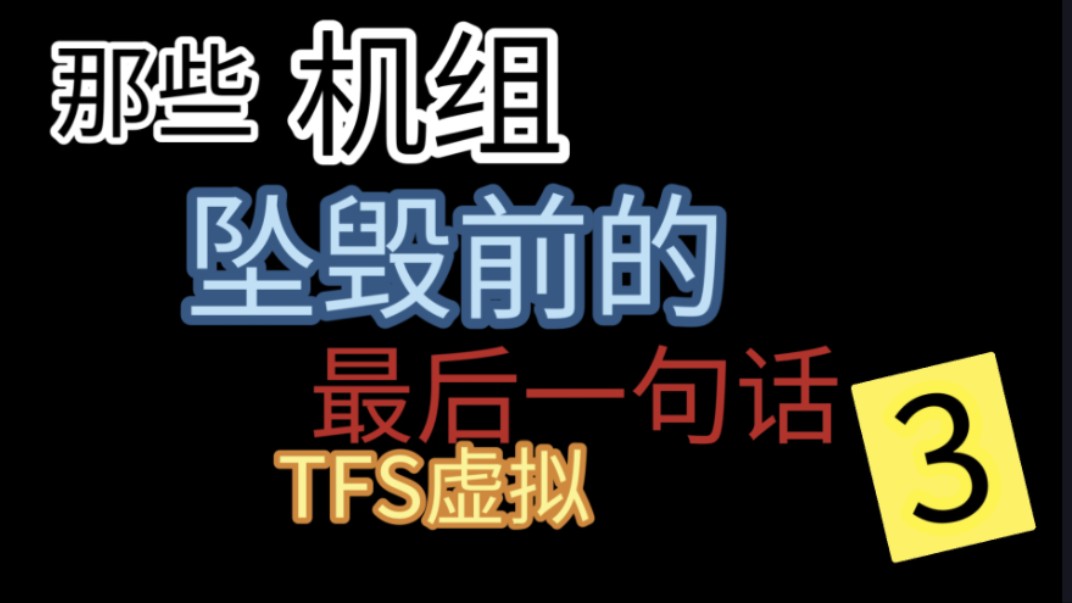 [图]TFS那些机组坠毁前的最后一句话（虚拟3）