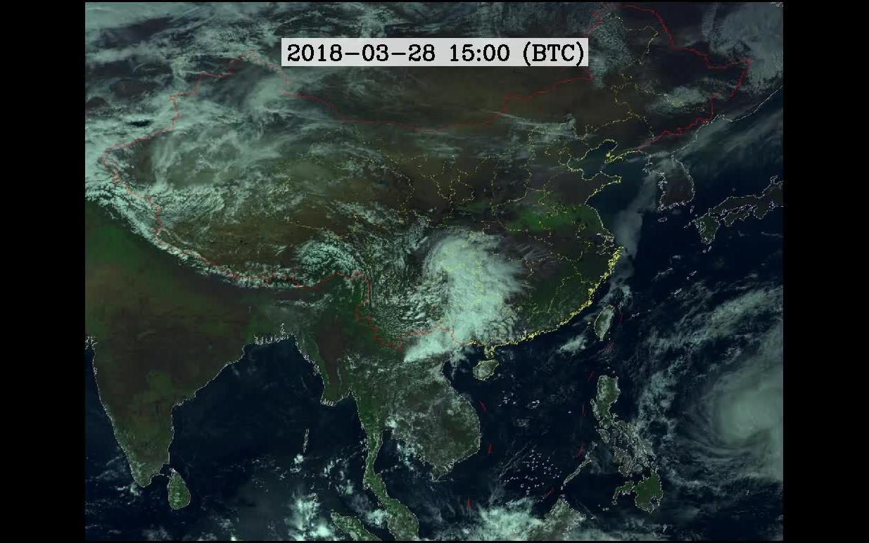 FY4A气象卫星拍摄的3.283.31卫星云图哔哩哔哩bilibili