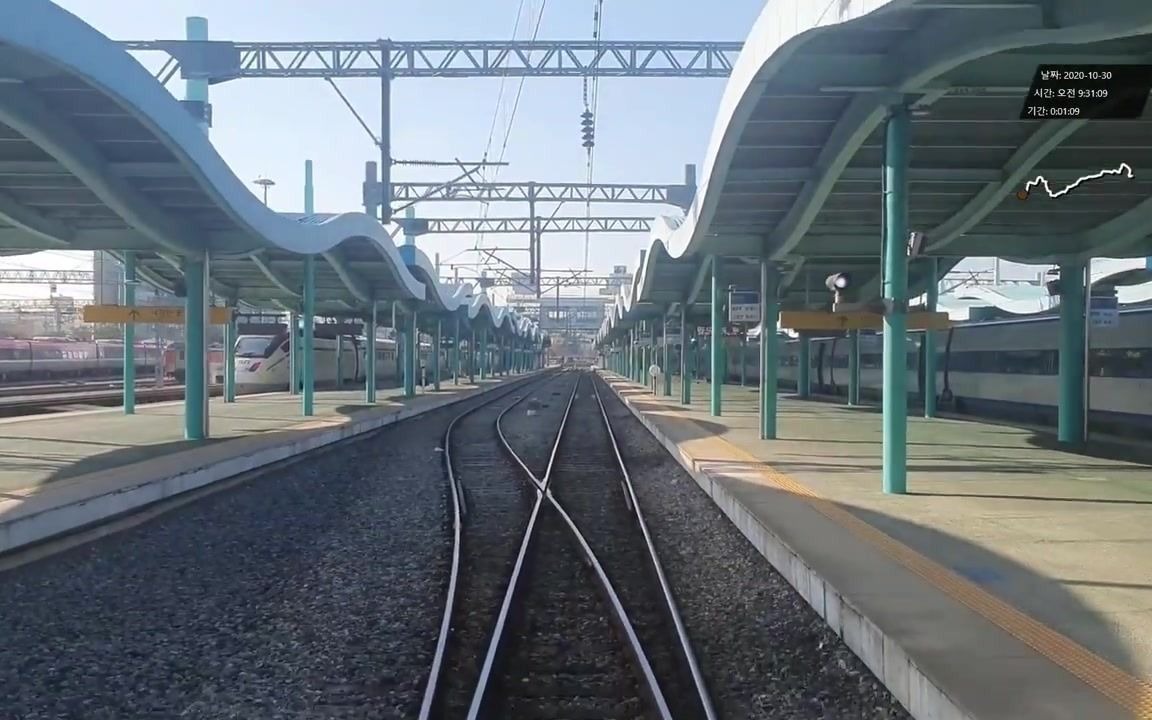 韩国铁道木浦釜田经由湖南线庆全线京釜线后方行车录像