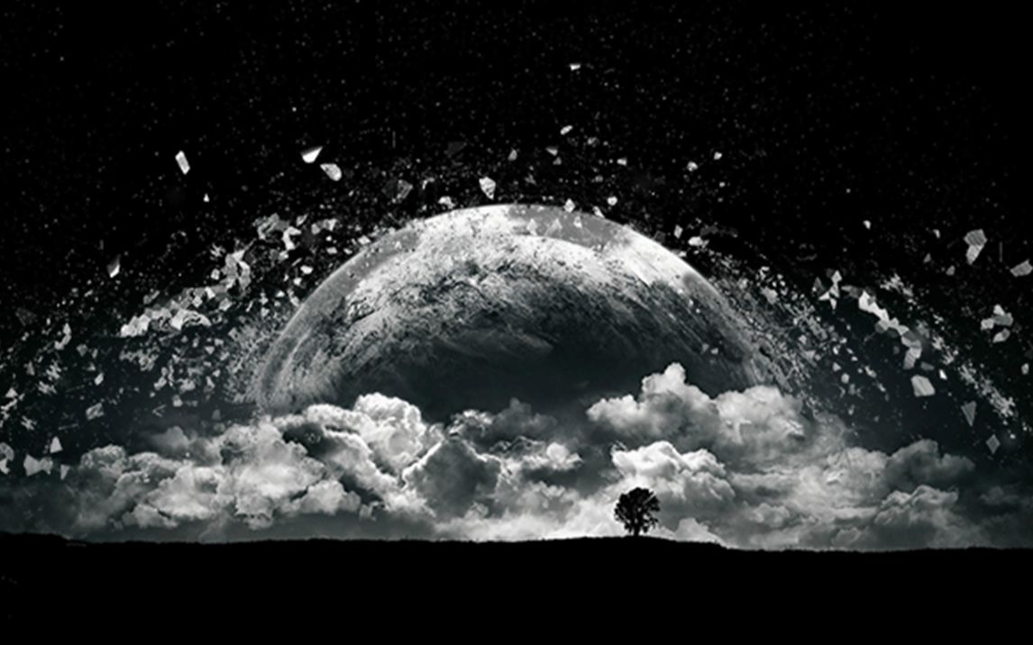 星球破碎飘散效果gif动画动作教程