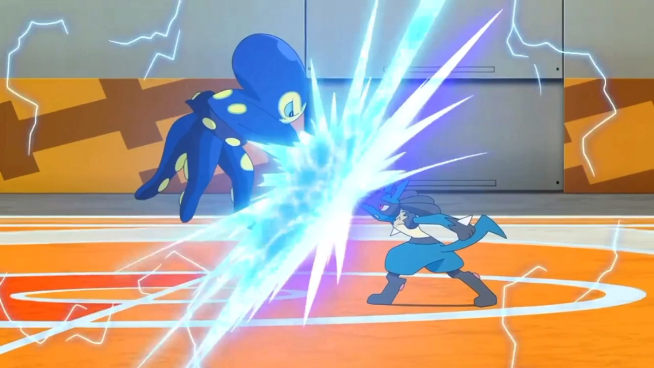 精灵宝可梦路卡利欧一招波导弹秒了