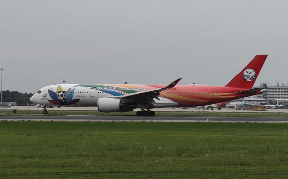 zytx 川航大运彩绘359 06号跑道降落