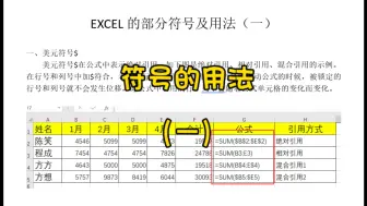 Скачать видео: Excel的部分符号及其用法（一）