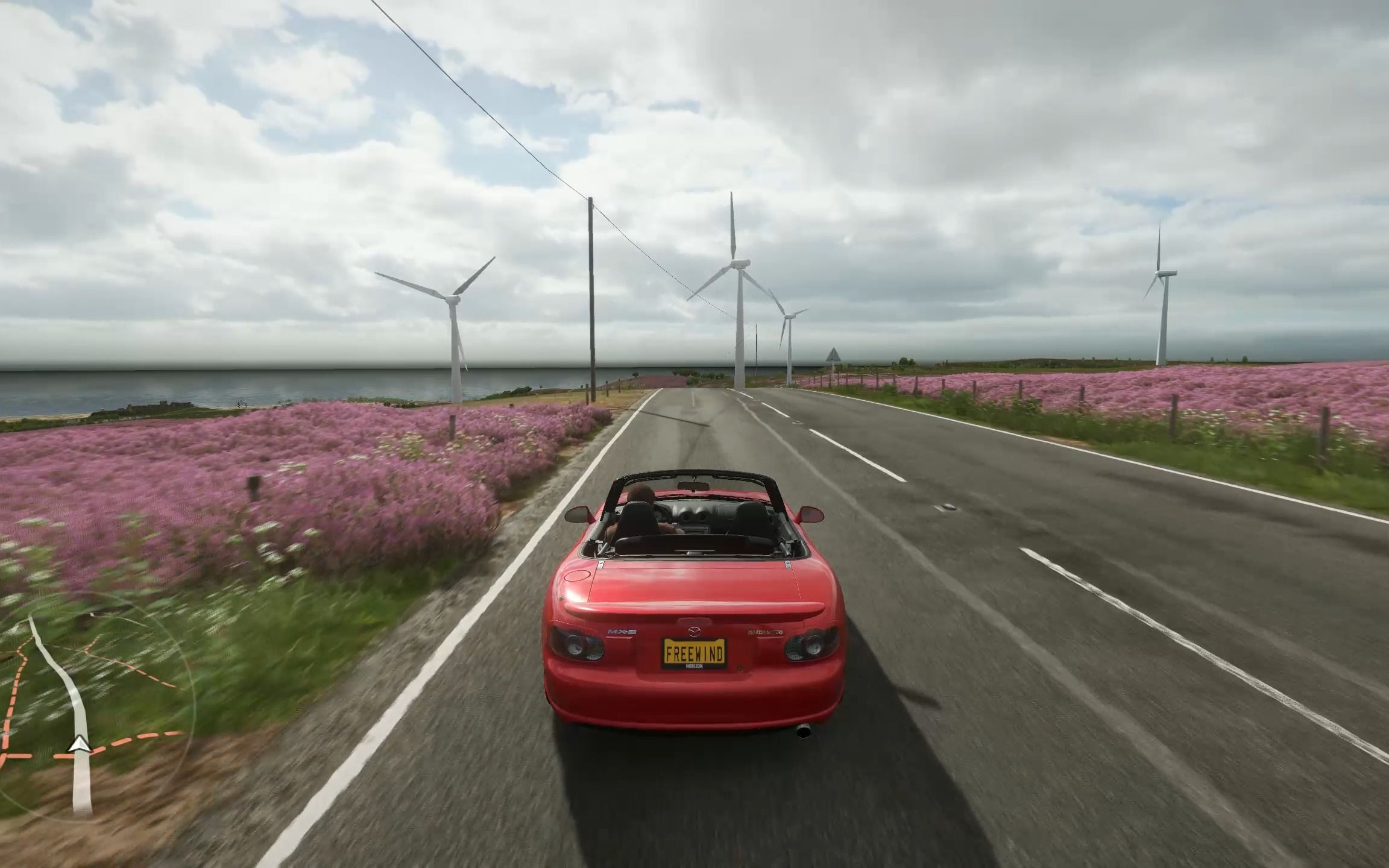 地平线4 夏天的风力发电站和薰衣草花海