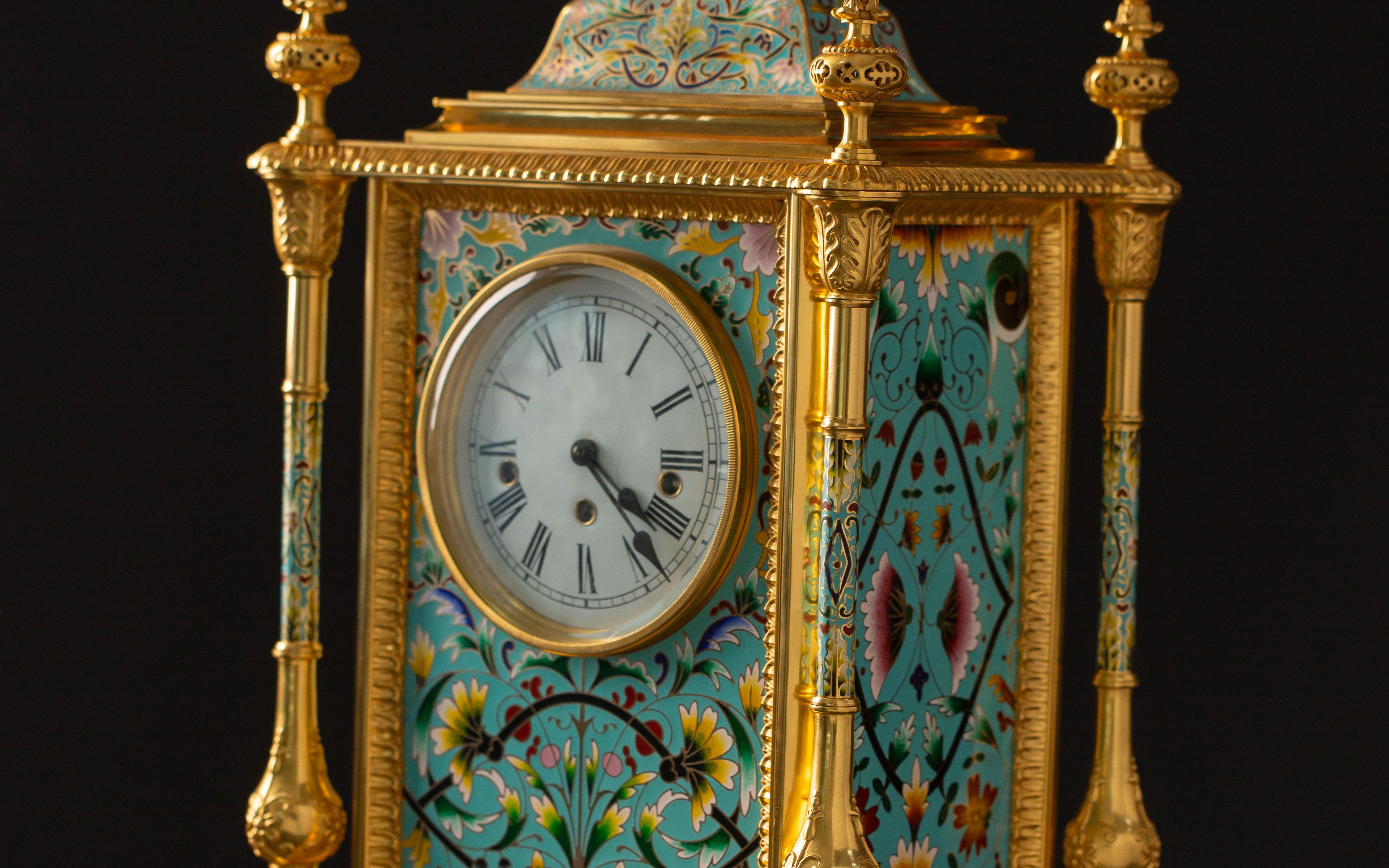 宫廷表清宫馆藏珐琅亭式八音钟高清