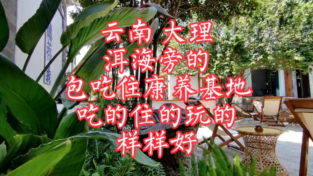 云南大理,洱海旁的包吃住康养基地,吃的住的玩的样样好.哔哩哔哩bilibili