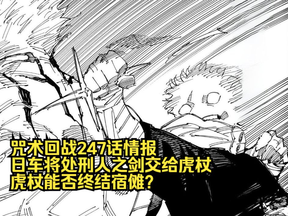 咒术回战247话情报:日车将处刑人之剑交给虎杖,虎杖能否终结宿傩?-宝岚玉小分队-宝岚玉小分队-哔哩哔哩视频