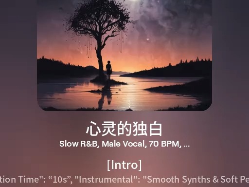 心灵的独白/sunoai/ai音乐/ai music/suno/原创/音乐人/网易云音乐人哔哩哔哩bilibili