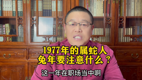 1977年出生的属蛇人进入2023年兔年怎么样?1977年的属蛇人进入2023年兔年要注意什么?哔哩哔哩bilibili