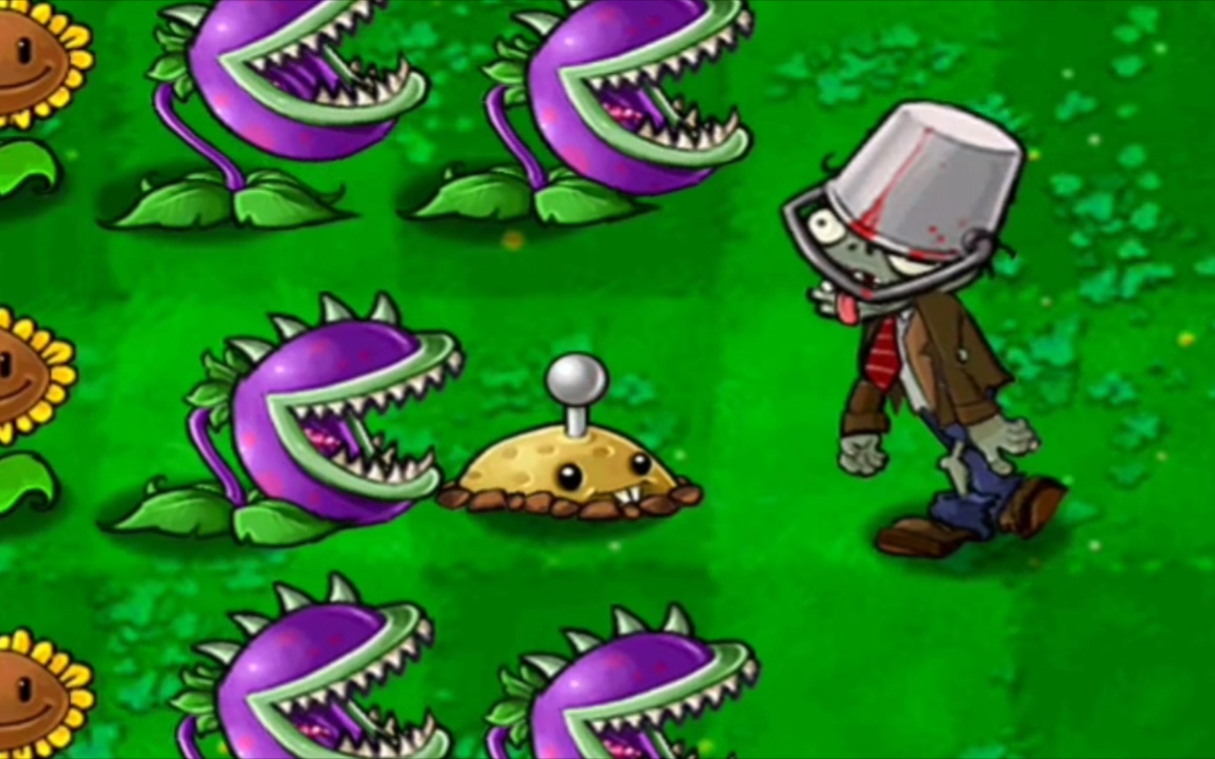 土豆地雷放在大嘴花前面会发生什么?植物大战僵尸