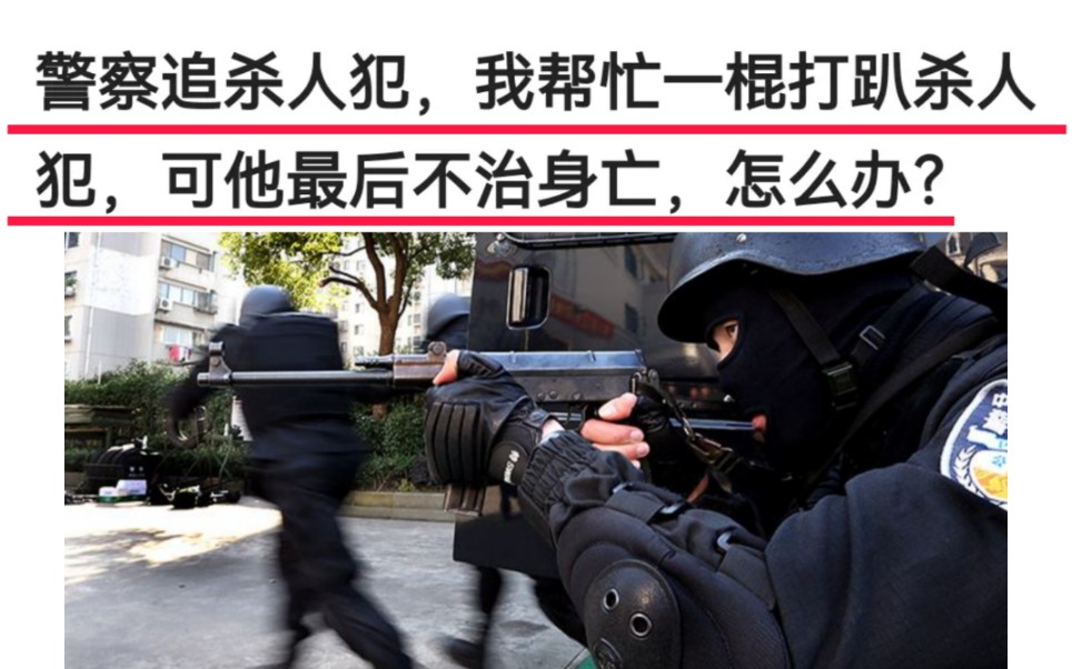 警察追杀人犯,帮忙打趴杀人犯,可他最后不治身亡怎么办?哔哩哔哩bilibili