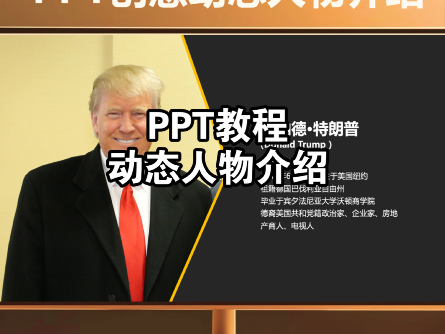 PPT动态人物介绍封面,太棒啦!哔哩哔哩bilibili