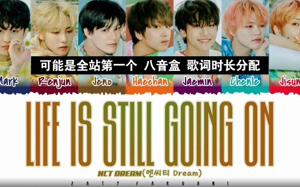 【nct dream】八音盒 (life is still going on) 歌词时长分配