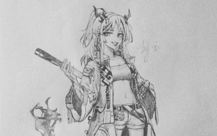 明日方舟年绘画过程